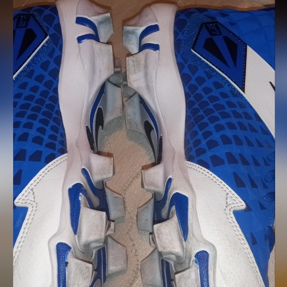 Nike Trout Fastflex Men's Football Baseball Cleats size 10 (molded)  Blue/white - Picture 4 of 8